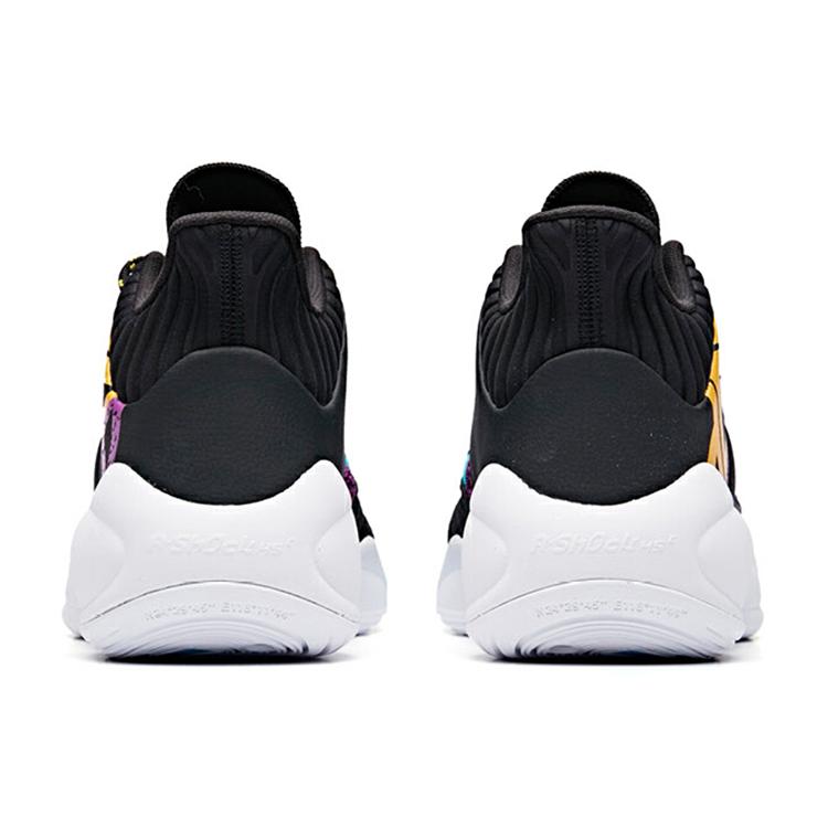 New Anta ENDLESS FIRE Shock Absorbers Slip Resistant Abrasion Resistant Mid Top Basketball Shoes Men's Yellow Purple 11931605-1