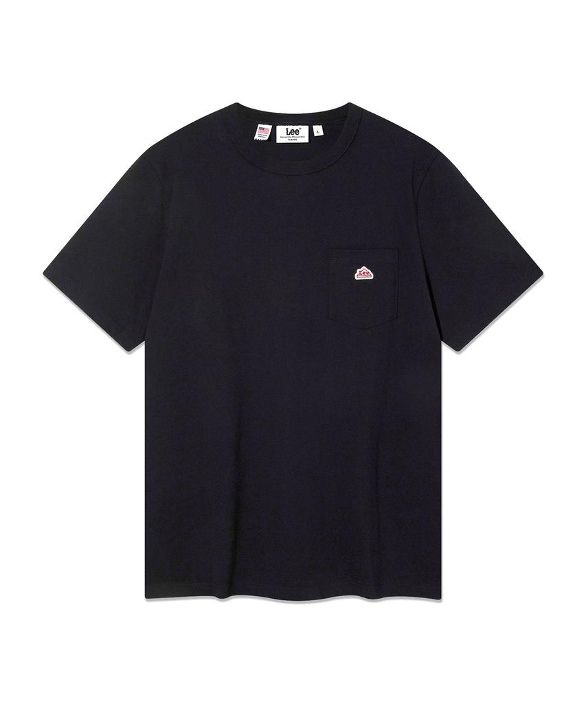 LEE Haus Logo Tasche Kurzarm T-Shirt Schwarz