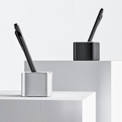 Tragbarer Metall-Stifthalter Aluminium-Stifthalter mit rutschfester Unterlage - Vielseitiger Schreibtisch-Organizer für Bad- & Bürobedarf