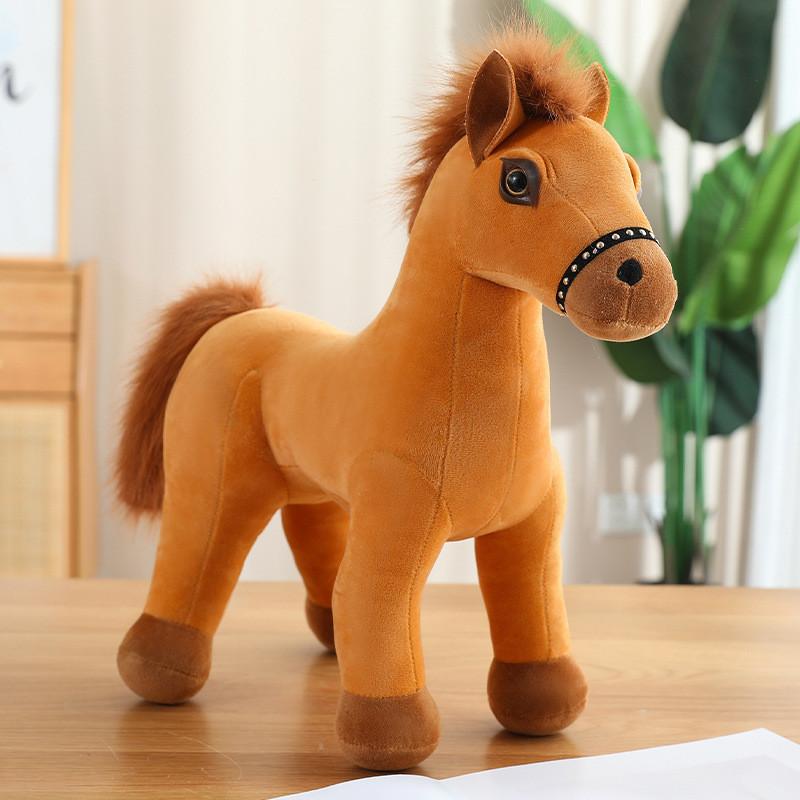 Chinese Zodiac Horse Plush Toy For Children Collectors Animal Soft Stuffed Doll