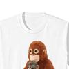 Monkey Team Punch T-Shirt Round Neck Short Sleeve T-Shirt Loose Fit Cute Macaque And Orangutan Summer Tee for Men Teens Street Wear