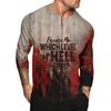 Halloween Print Raglan Sleeve Men's Long Sleeve Top