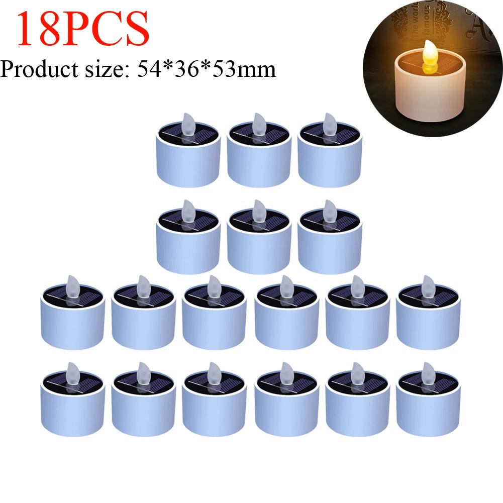 30pcs Solar Tea Light Led Candles Flameless Outdoor Waterproof Solar Tea Lights Rechargeable Candles for Party Garden Home Decor