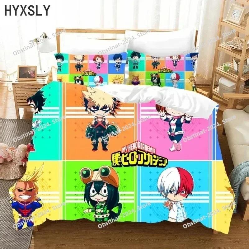 3D Anime Pattern My Hero Academia Bedding Set Printed single Comforter Quilt Bed Cover Pillow Case 3 Pieces Sets Kids Adult Size