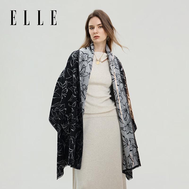 ELLE Women s Jacquard Pocket Shawl