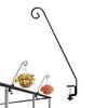 Support pour mangeoire à oiseaux de 32 pouces pour rambarde de terrasse, Crochet robuste à pince, Support pour suif d'extérieur pour stand de patio, balcon, jardin