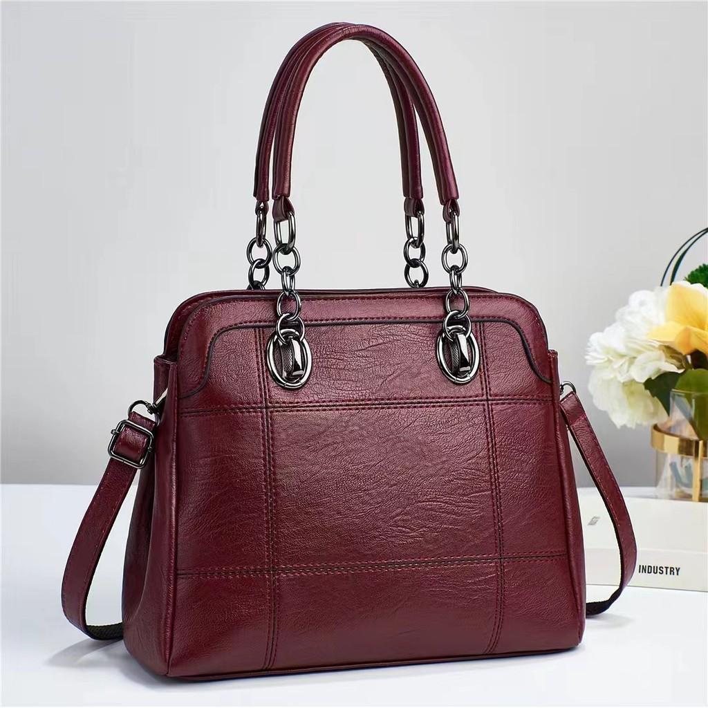 Fashionable New Trendy Pu Bucket Bag For Women Spacious Stylish Handbag In Black Green Pink Burgundy Gray Khaki