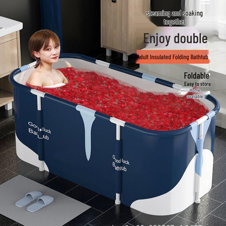 Adult Folding Soak Tub & Children's Bath Basin
