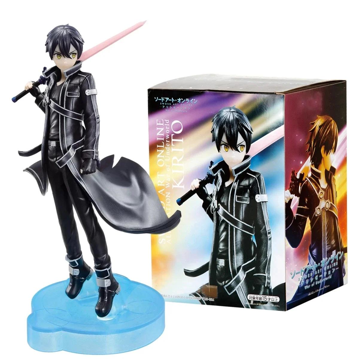Discover Intime 17Cm Anime Sword Art Online Kirigaya Kazuto Figure War Of Underworld Model Toy Present Collection Yuuki Asuna Action Figure Pvc