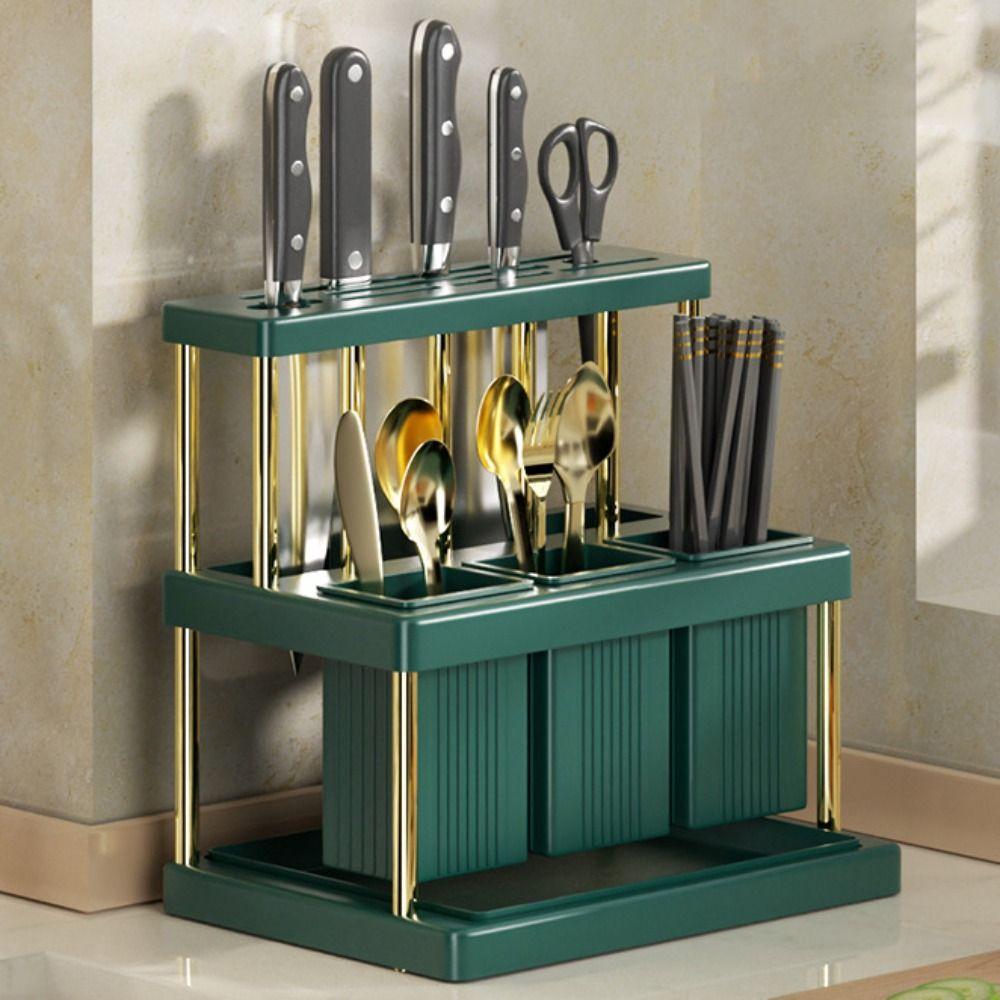 Space Saving Kitchen Cutlery Holder Chopstick Storage Rack  Countertop