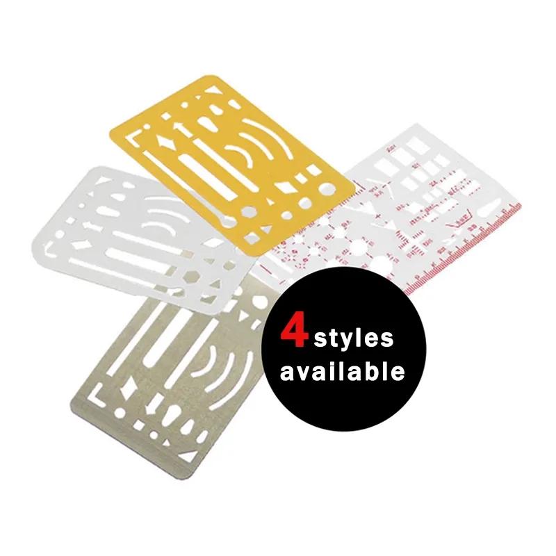 Jinsihou Durable Green Round Oval Geometry Template Ruler for Architectural Drawing and Furniture Design Resin Measuring Ruler