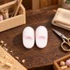 10 Pairs Dollhouse Decorative Prop 1:12 Scale Flocked Slipper Model for Collectors, Shelf