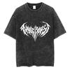Rapper Playboi Carti Álbum Musical Die Lit Camiseta Lavada Hombres Mujeres Hip Hop Camisetas Populares Moda Camisetas Góticas Algodón Streetwear
