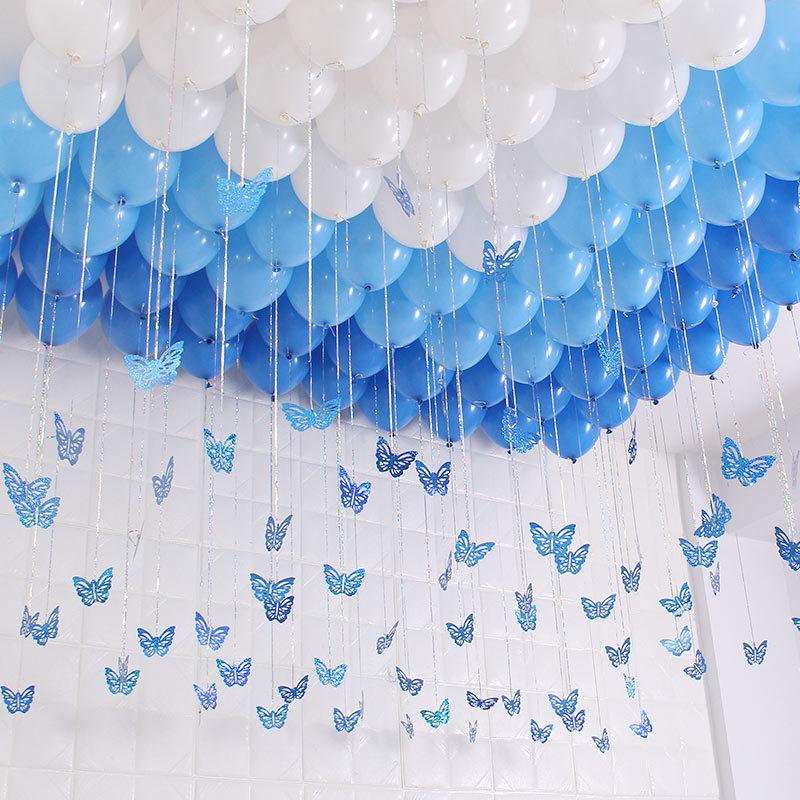 Colorful Heart Laser Sequined Rain Balloon Pendant Romantic Wedding Room Birthday Party Decoration Balloon Accessories