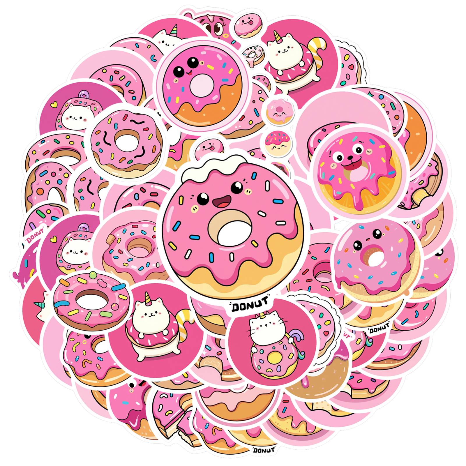 

35pcs-50pcs Cartoon Unicorn Stickers Cute Sweets Stickers Stationery Stickers For Notebook Luggage Mobile Phone Cup DIY