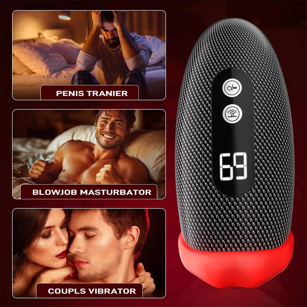 Male Masturbator Penis Training Vibrator APP Control 9 Vibrating Modes Flapping Glans Trainer Penis Massager Sex Toys for Men