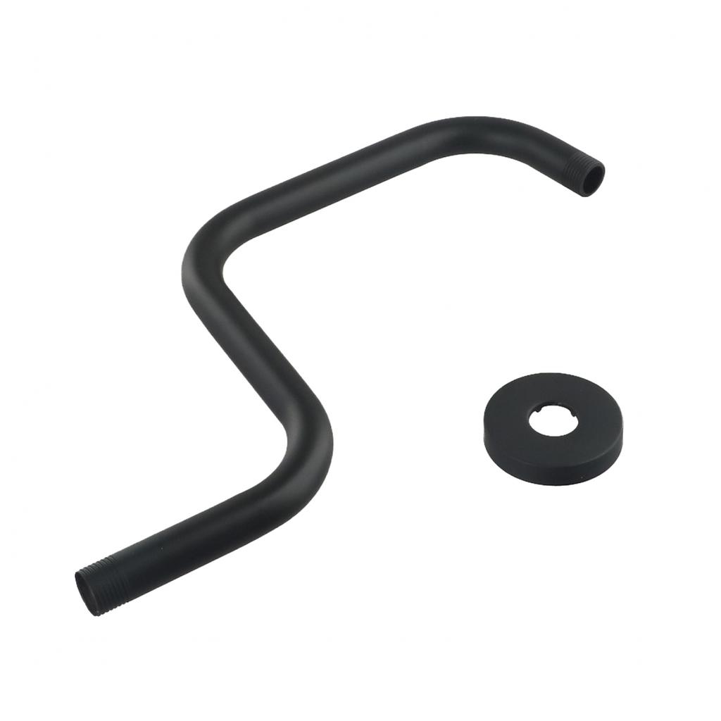 With Flange Ceiling Bracket Shower Head 13inch Black Head Extension High Quality