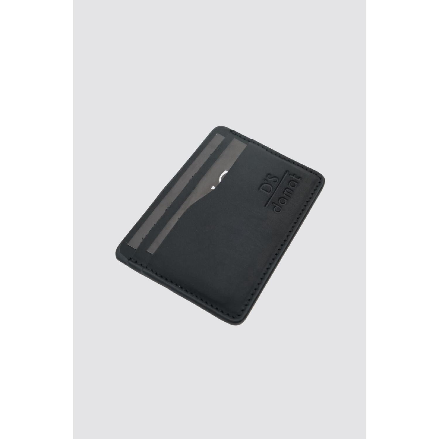 

Черный кожаный кошелек чёрный