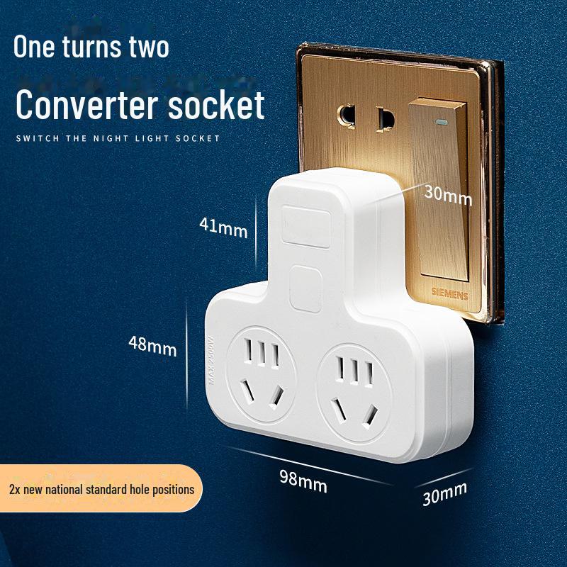 Multi-Function USB Wireless Converter: Home Office Socket Board with Night Light