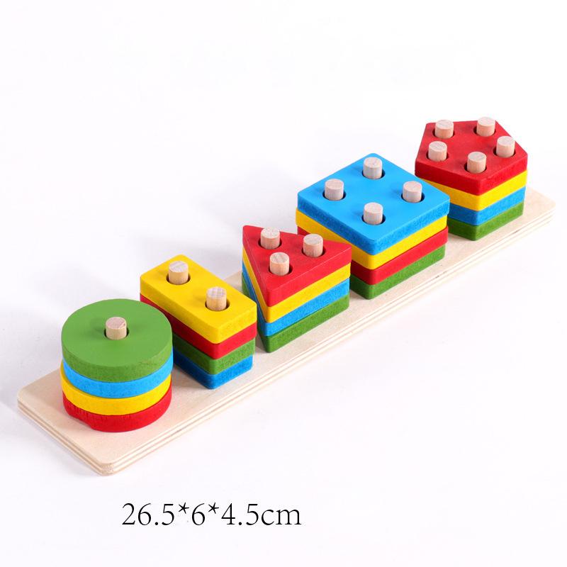 Montessori Toys For 1 Year Baby Pull Carrot Set Game Kids Wooden Toy Shape Sorting Matching Puzzle Educational Toys For Children