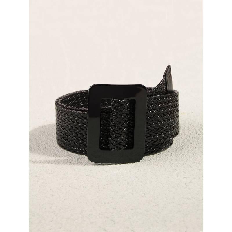 Handcrafted Woven Belt For Women With Resin Buckle Summer Fashion Accessory For Daily Wear