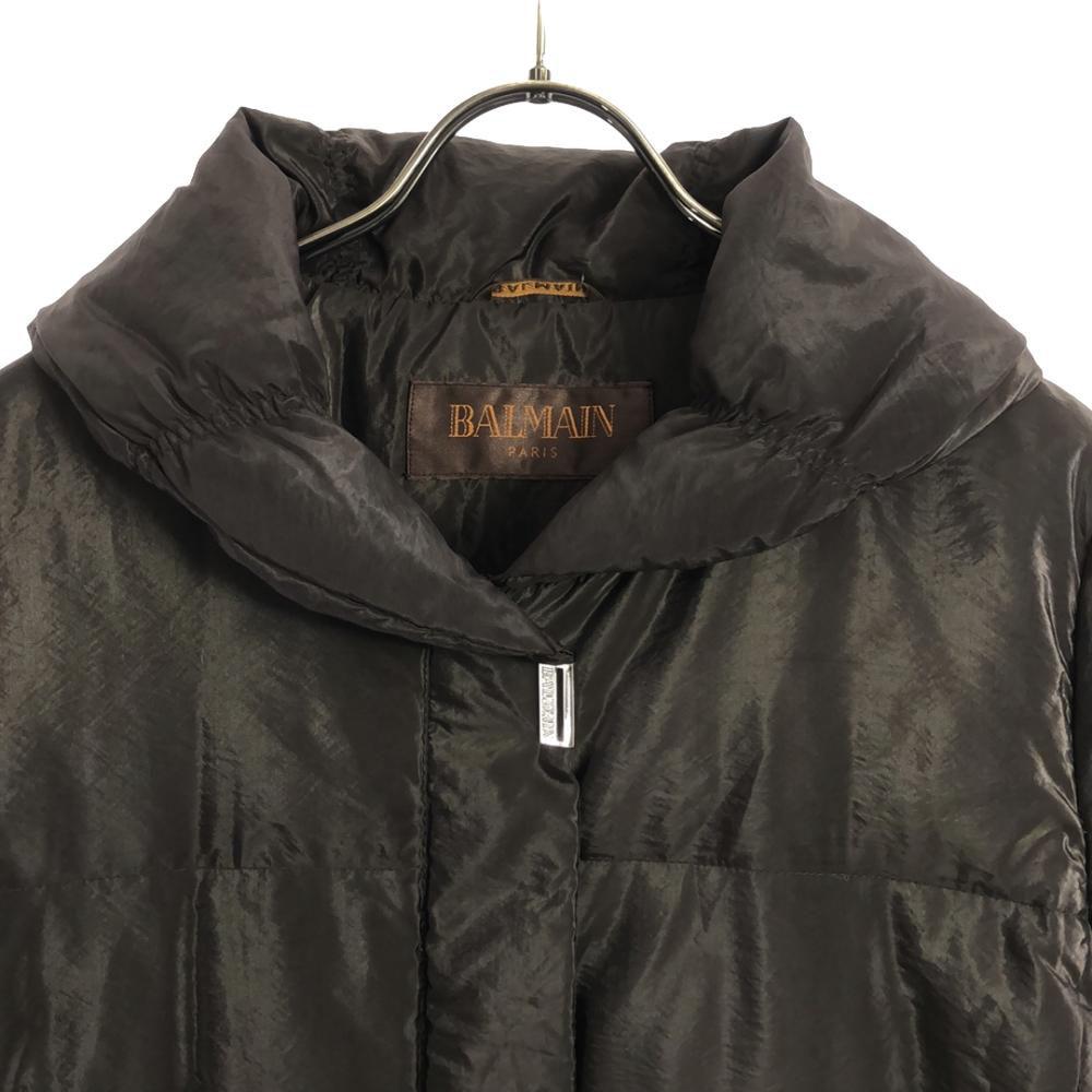 BALMAIN Shawl collar down coat M Brown Women Used