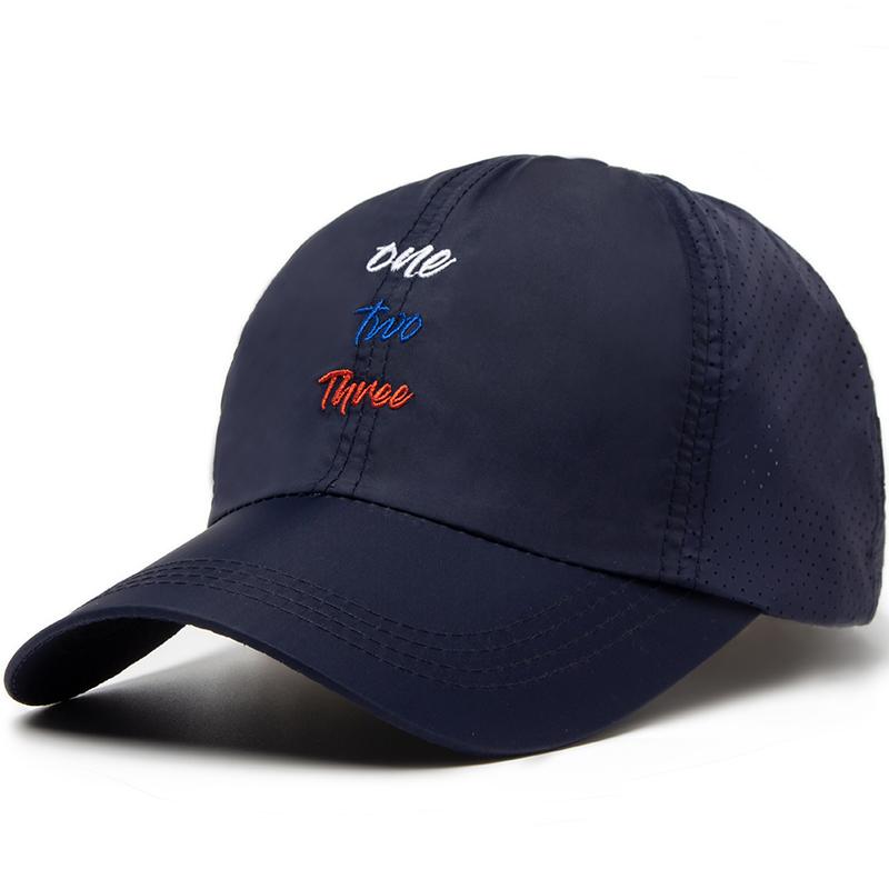 Summer Quick Drying Mesh Baseball Cap Men Women Outdoor Fashion Letter Sunscreen Breathable Caps Snapback Casual Sun Hat