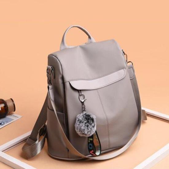 Yogodlns Moda Sırt Çantası Kadın Su Geçirmez Oxford Sırt Çantası Tüy Topu Genç Okul Çantası Seyahat Büyük Kapasiteli Sırt Çantası