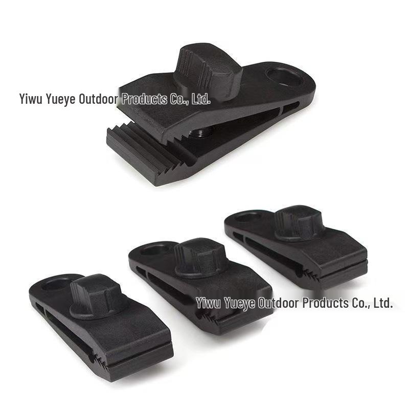 Adjustable Nylon Tent Clip: Windproof Spiral Buckle for Outdoor Tarp & Rope Accessories