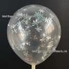 12" Transparent Sequin Balloon with Confetti - Colored Balloon for Christmas Party Decor