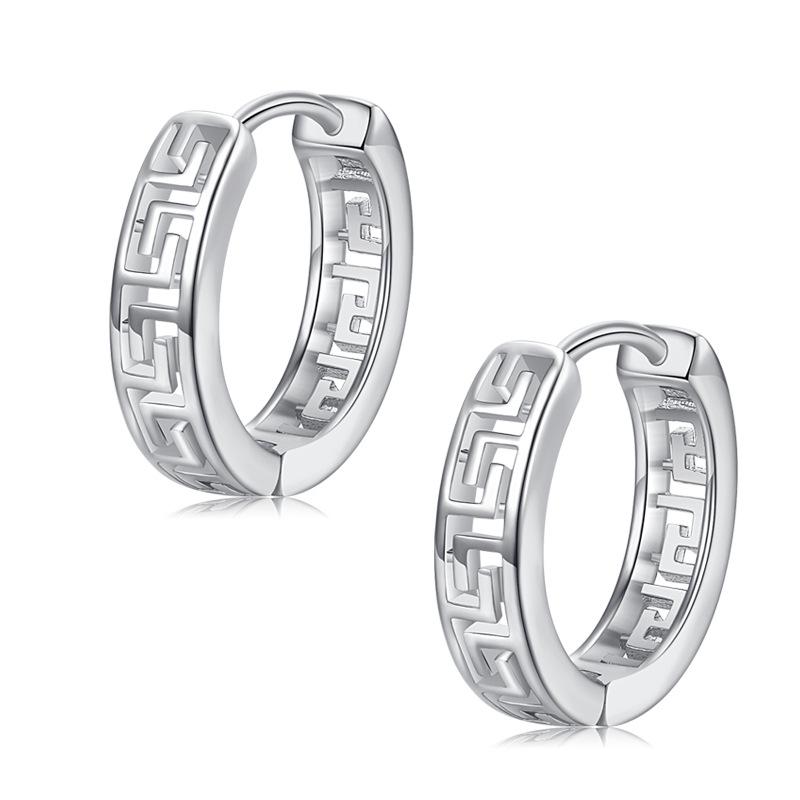 

Трендовые серьги-пусеты унисекс с узором Великой китайской стены 2022 года