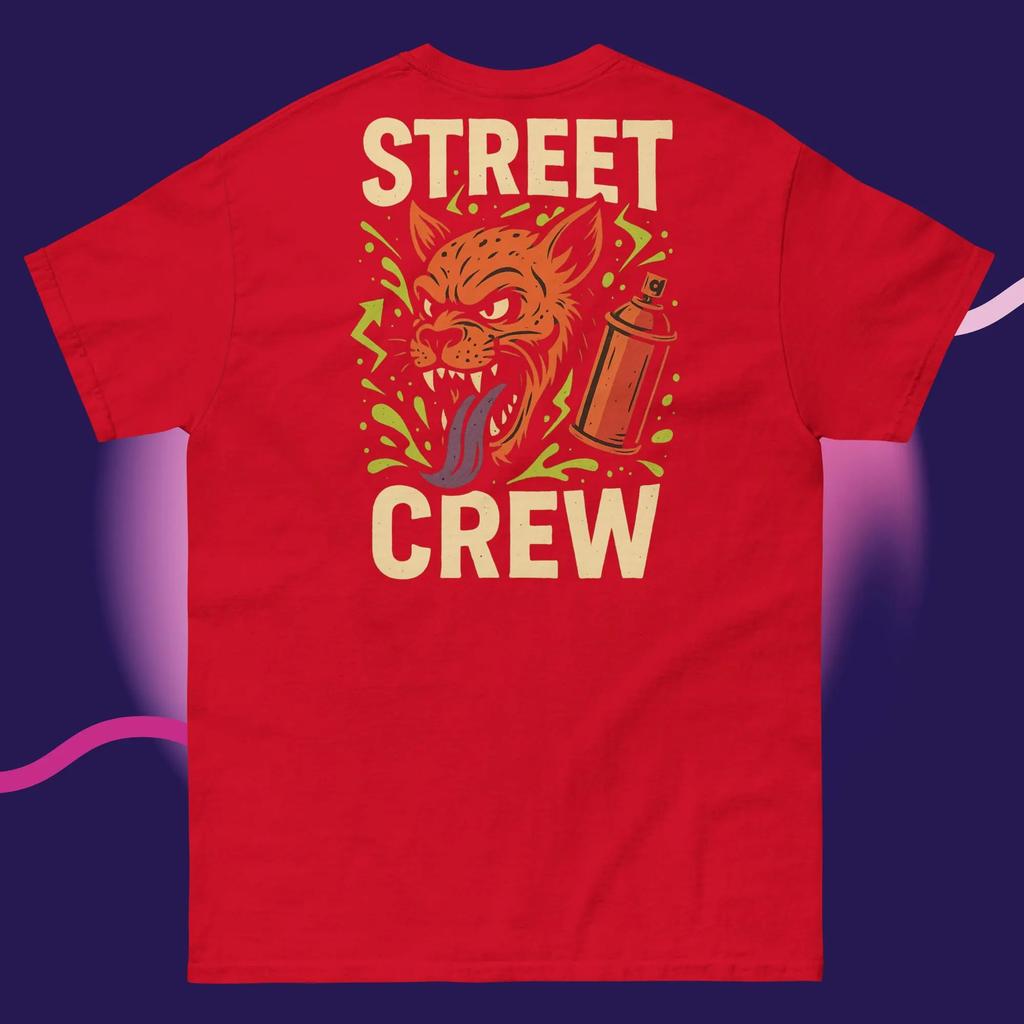 2025 Summer Street Crew Graffiti TShirt Urban Hip Hop Style Tee Adults and Children 100 Pure Cotton Printed Leisure Tshirt