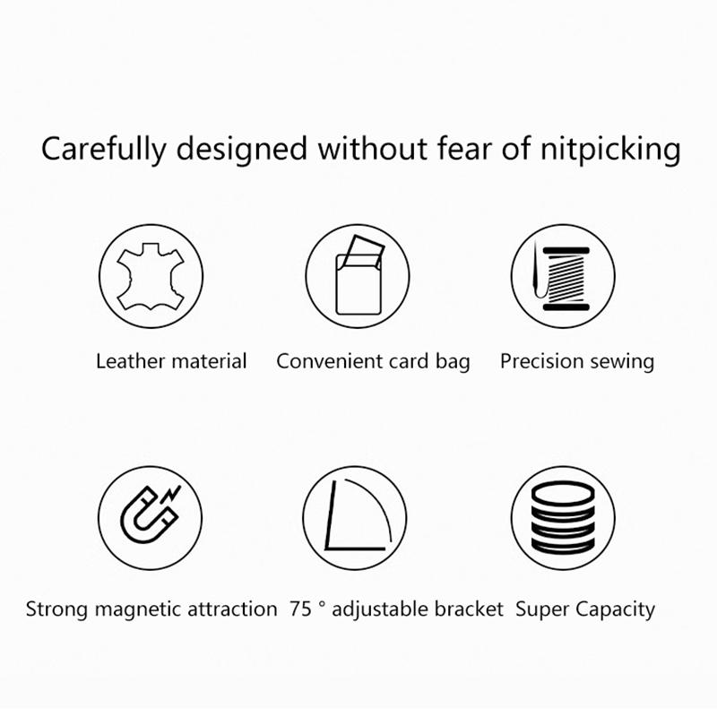 Magnetic For Magsafe Leather Wallet Card Holder For Iphone 16 15 14 13 Pro Max Hide Phone Stand Bank Id Card Holder Pocket Cover