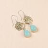 Natural Amazonite Gemstone 925 Sterling Silver Jewelry Handcrafted Earrings2.20" EE-44-25
