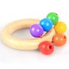 Montessori Wooden Rattles For Baby Crib Toys Baby Rattle Educational Musical Wooden Toys Children Development Games Wood Puzzles