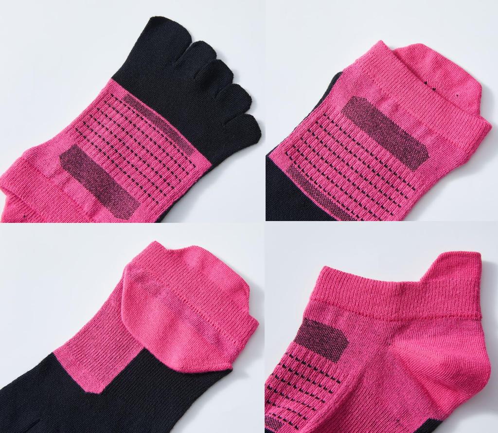 WIOIW Men's Coolmax Five-Toe Socks, Durable Sports Socks for Running, 3-Pair Set