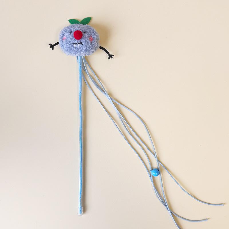 Cartoon Character Plush Bell Tassel Ball Sounding Cat Teaser Wand