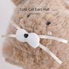 Plush Cat Ears Hat Knitted Cycling Balaclava One Piece Ear Protection Hat  Winter Season