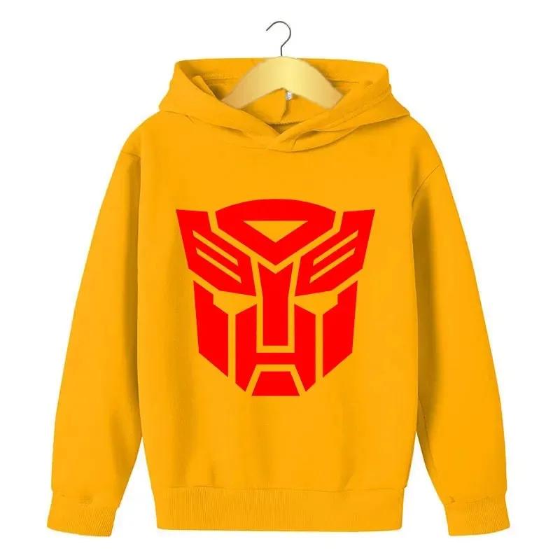 Herbst Kinder Lässig Neue Transformers Sweatshirts Bedruckter Pullover Junge Mädchen Kind Kapuzenpullover Streetwear Mode Babykleidung