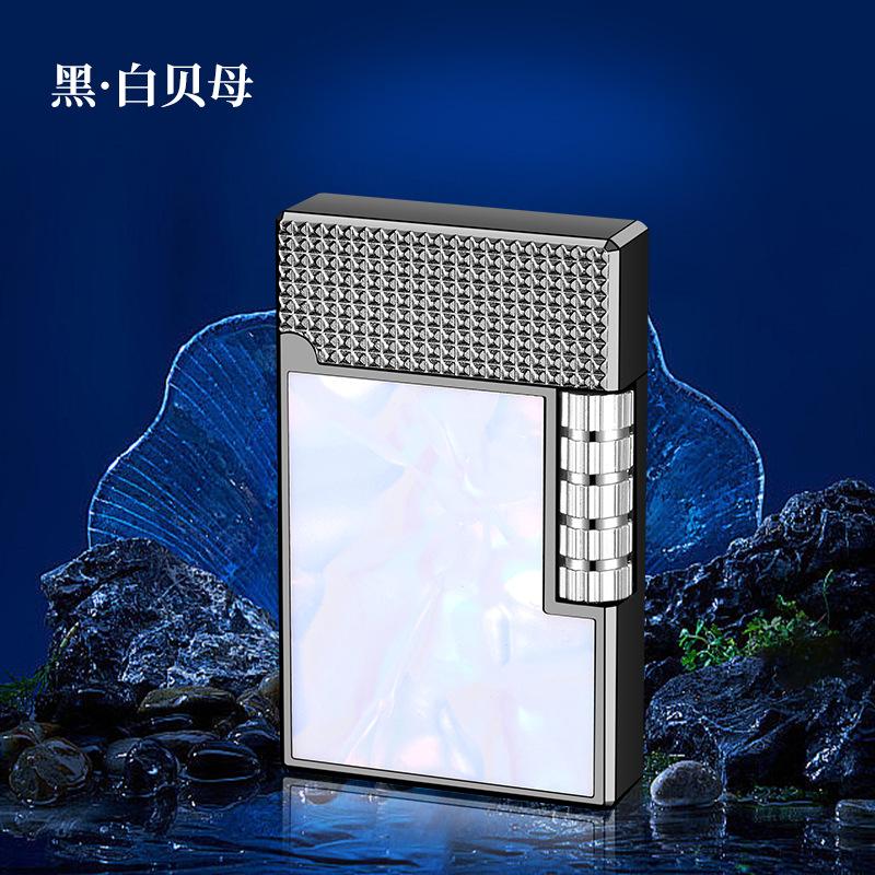 New Kalucai Shell Self-igniting Lighter Side Slide Wheel Self-Inflating High-End Retro Gift for Boyfriend