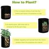 7Gallons Nonwoven Potato Growing Bags Fabric Vegetables Planter Gardening Bags