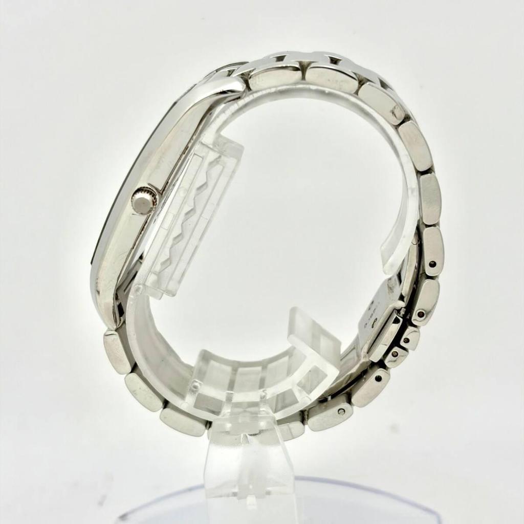 Used EMPORIO ARMANI Men's Watch Silver Rectangular AR-2036 111101 Genuine Belt