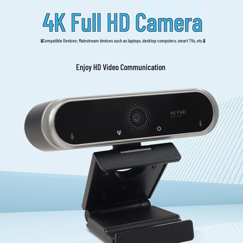 4K HD Portable Webcam with Night Vision & Auto Focus for Office, Home & Online Classes