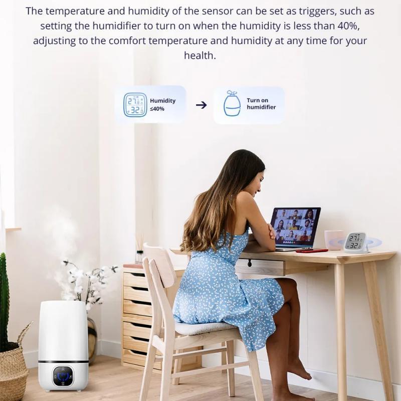 SONOFF SNZB-02D Zigbee Smart Temperature Humidity Sensor Transducer Real-time Monitor Ewelink Alexa Google Home Assistant Alice