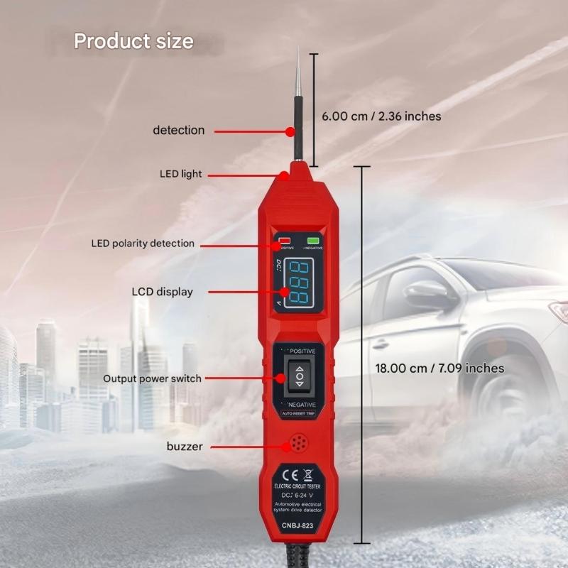 Professional Multimeter Automotive Circuit Tester With Voltages Display For Car And Motorcycles 3.5-36V Electrical System
