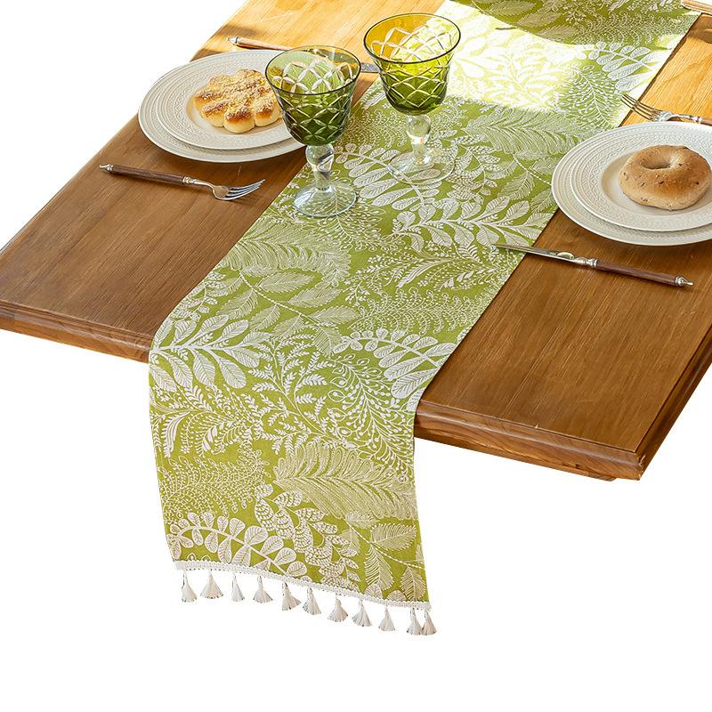 Tasse Table Runner Vintage Printed Pastoral Style Placemat Sideboard Cabinet Dust Cover Room Dining for Home Party Table Decor
