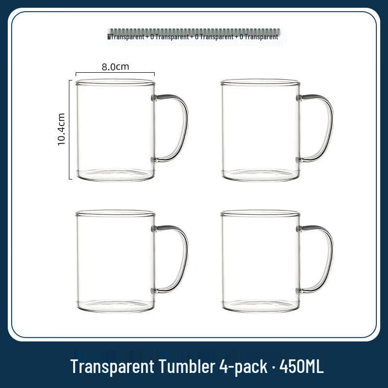 ZISIZ High Borosilicate Glass Cup with Handle