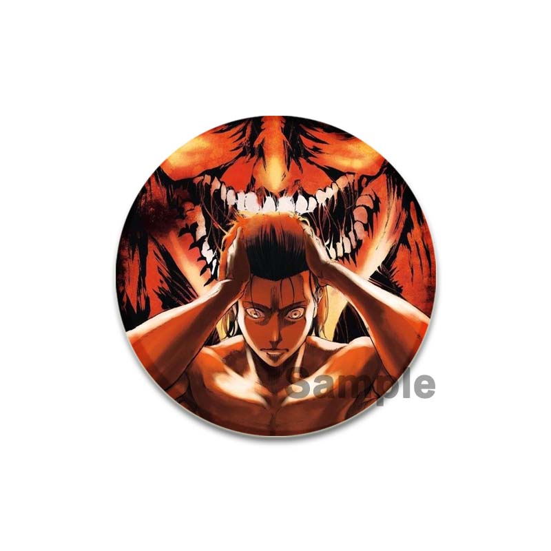 32/44/58mm Eren Yeager Ikony Pin Ručně vyráběná Brož Na Oblečení Kreslený Cosplay Odznak Batoh Dekorace Šperky Dárek