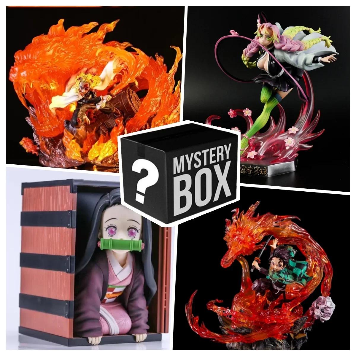 Yiran Toy 1 Durable Demon Slayer Figure Anime Blind Box Mystery Box Kamado Nezuko Tanjirou Hashibira Inosuke Surprise Box Buy One Get Five