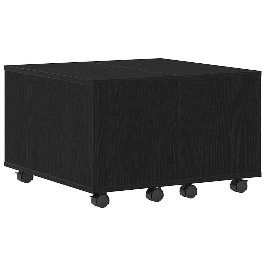 Coffee Table Black Oak Look 60 x 60 x 38 cm Engineered Wood
